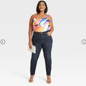 Target Ava & Viv Womens High Rise Skinny Jeans Dark Wash 26W